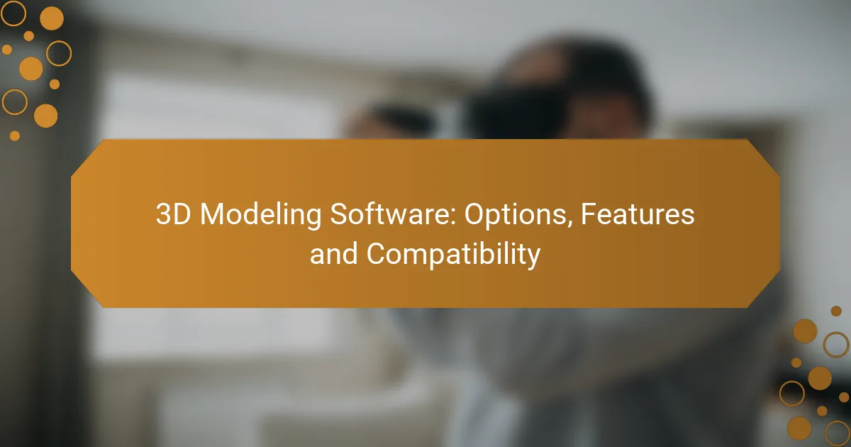 3D Modeling Software: Options, Features and Compatibility