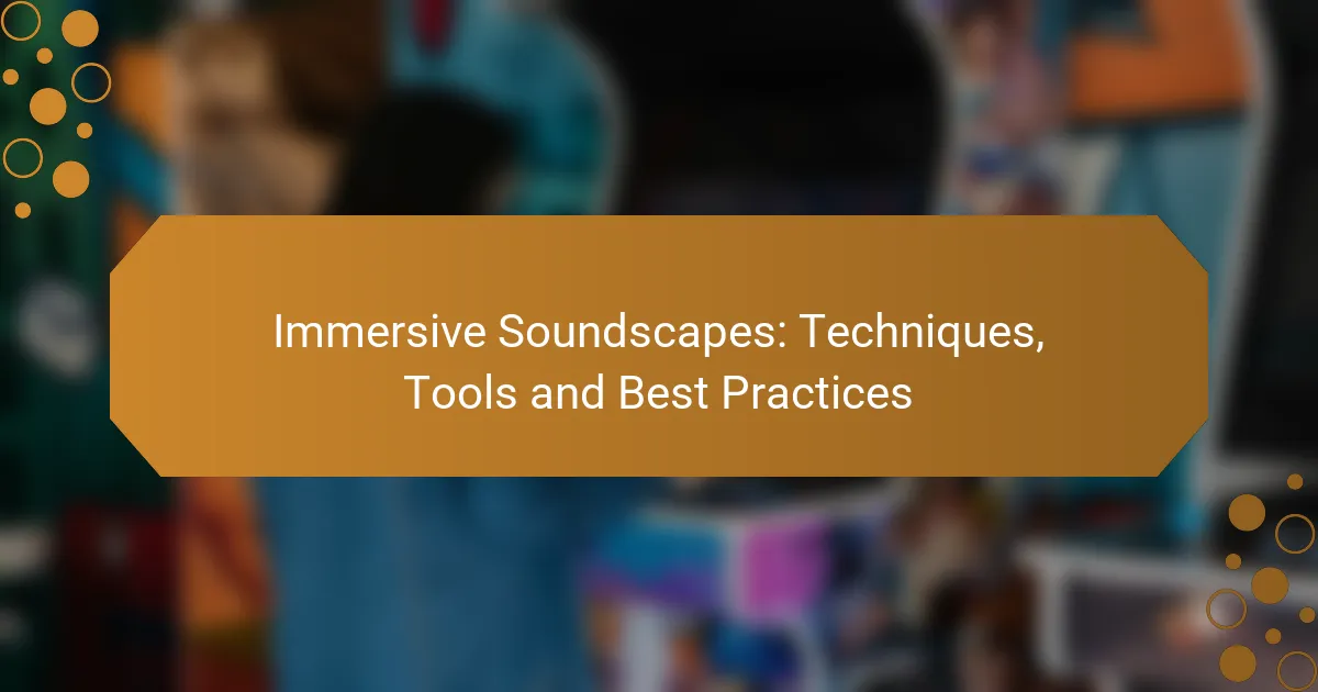 Immersive Soundscapes: Techniques, Tools and Best Practices