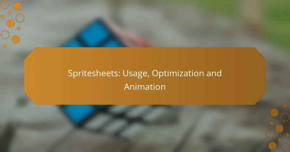 Spritesheets: Usage, Optimization and Animation