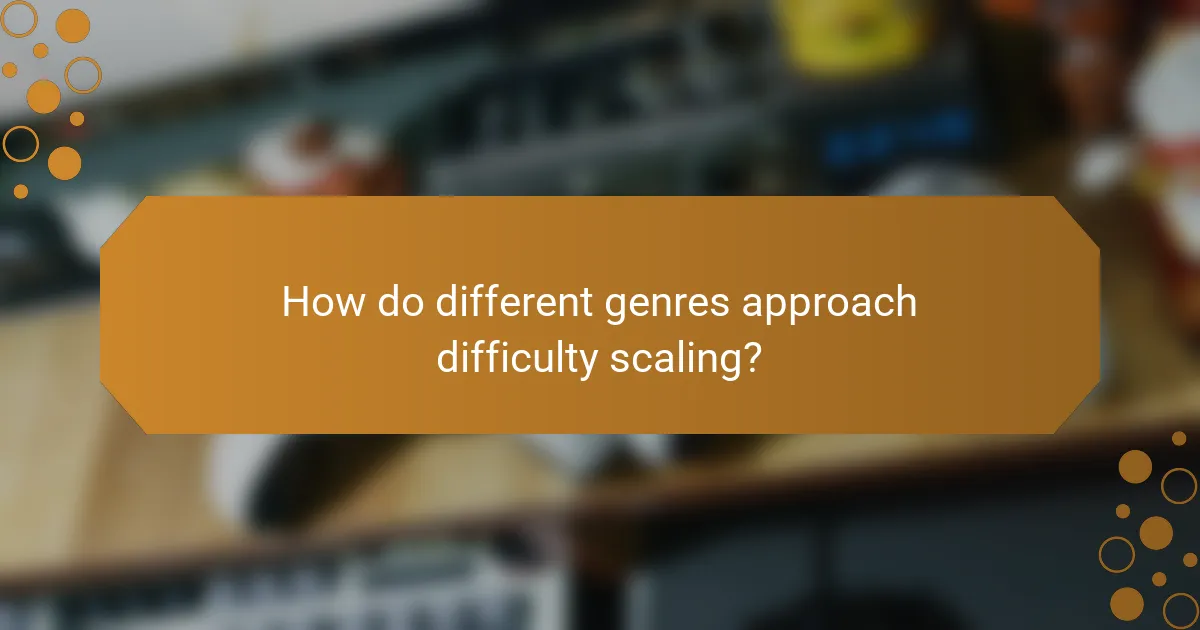 How do different genres approach difficulty scaling?