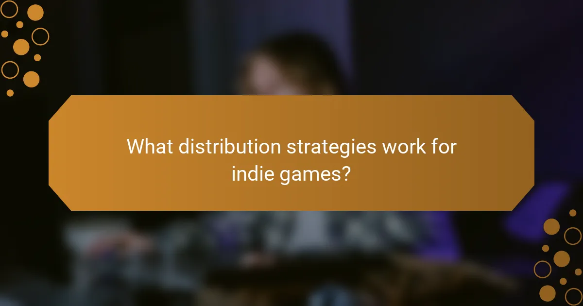 What distribution strategies work for indie games?