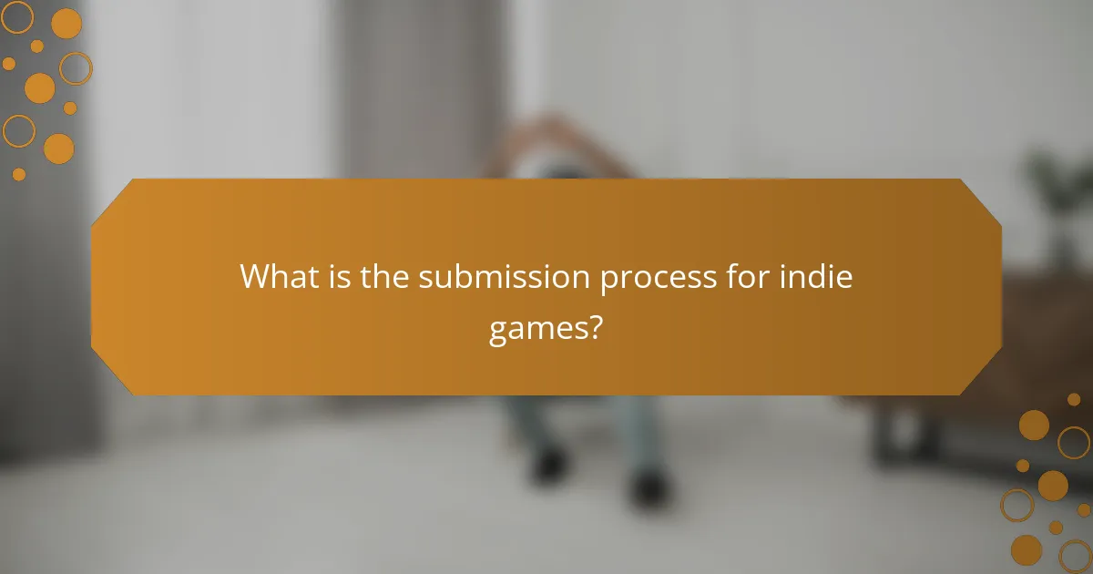 What is the submission process for indie games?